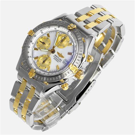 breitling d13350 gold|Breitling chronomat b13352 price.